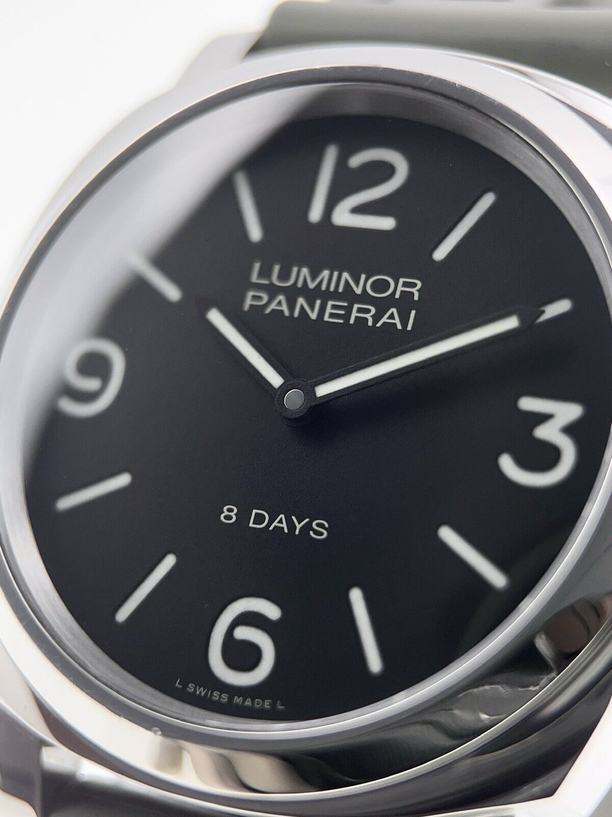 Panerai Luminor Base 8 Days Steel Black Dial 44mm Manual Men’s Watch PAM00560