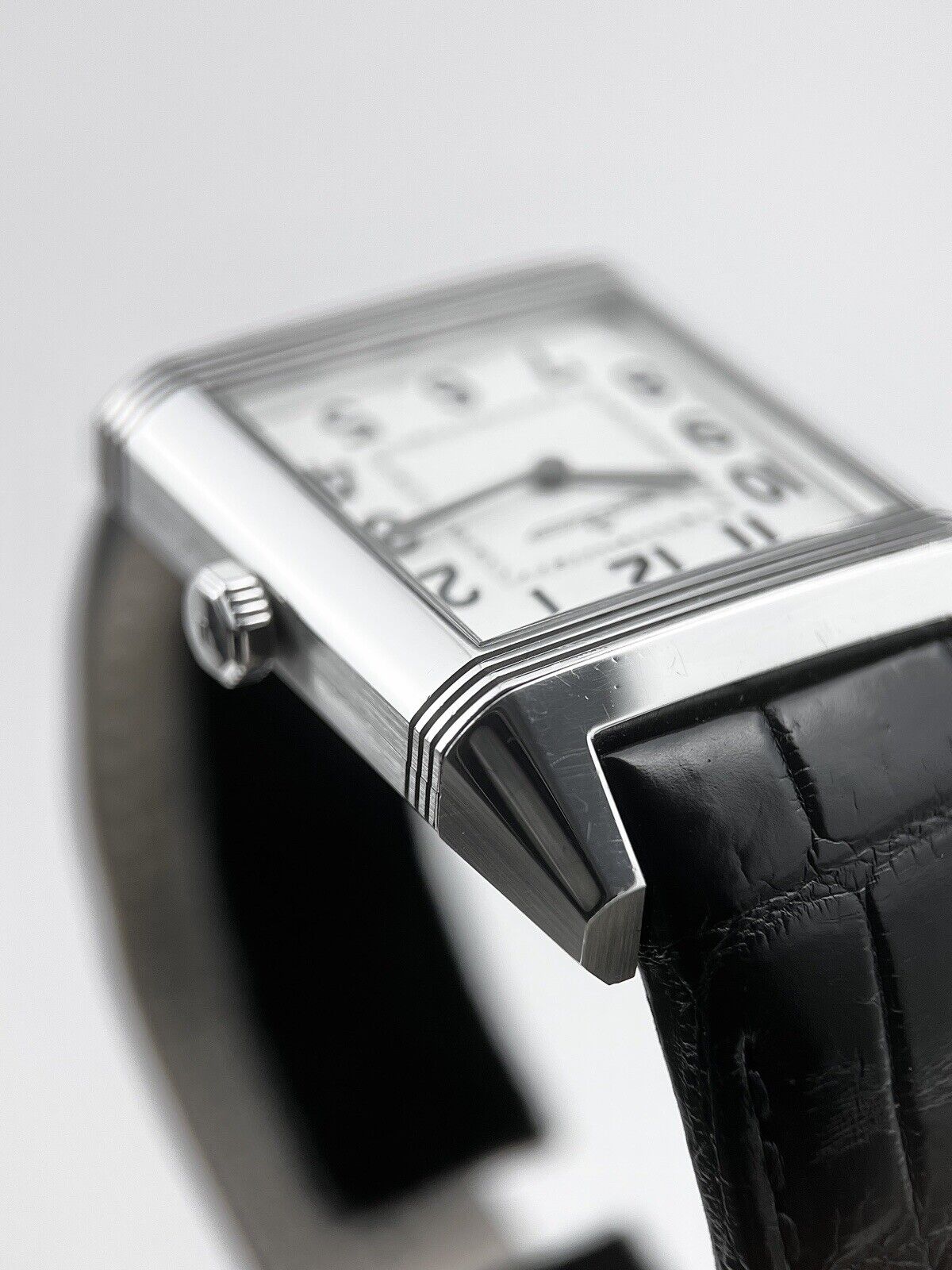 Jaeger LeCoultre Reverso Squadra 236.8.47 31mm Men's Quartz Watch Silver Tone