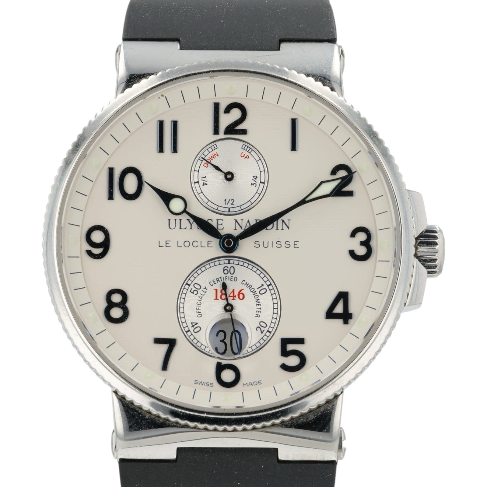 Ulysse Nardin Marine Chronometer White Dial Steel 41mm Automatic Men’s 263-66