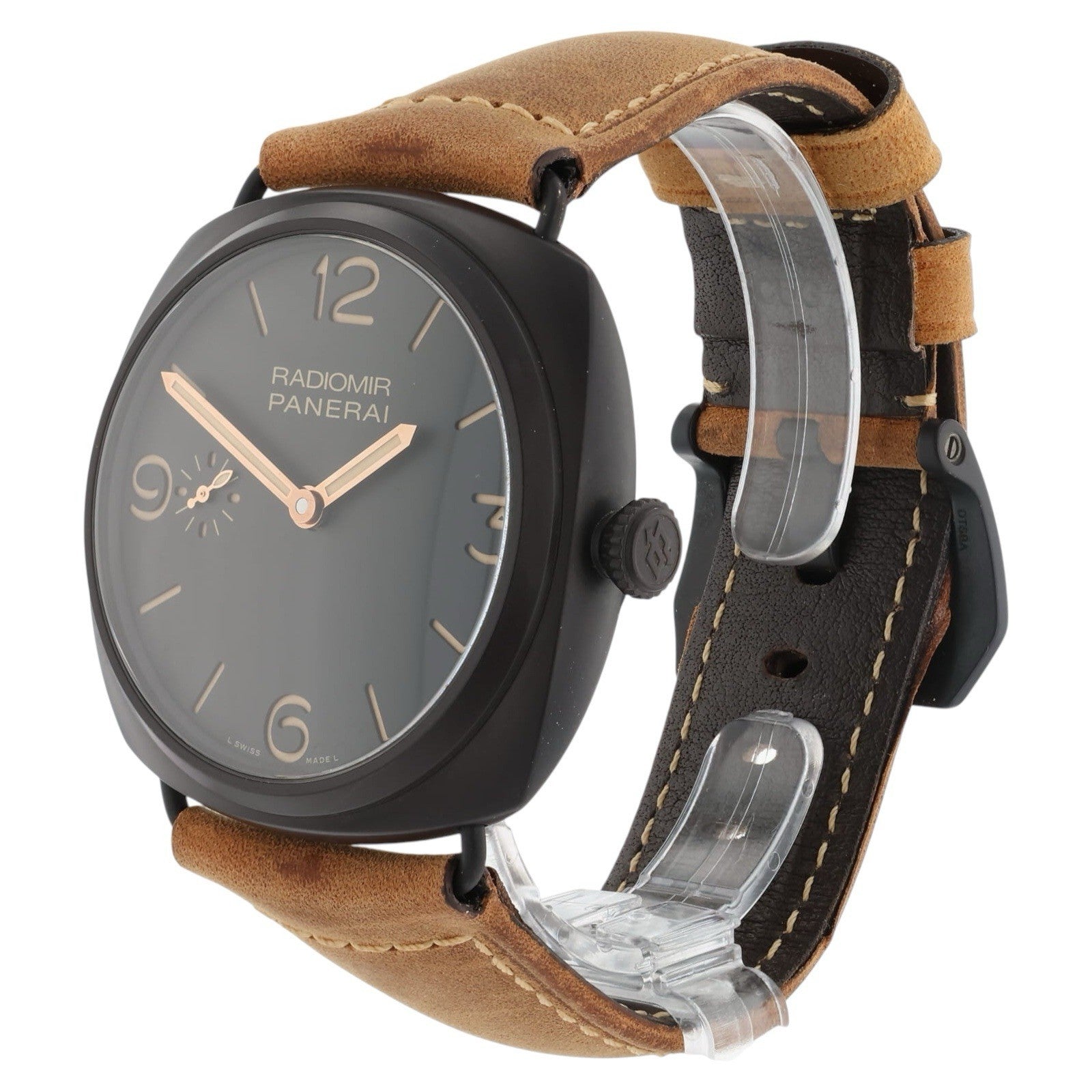 Panerai Radiomir Black Seal Composite Brown Dial 47mm Manual Wind Mens PAM00504