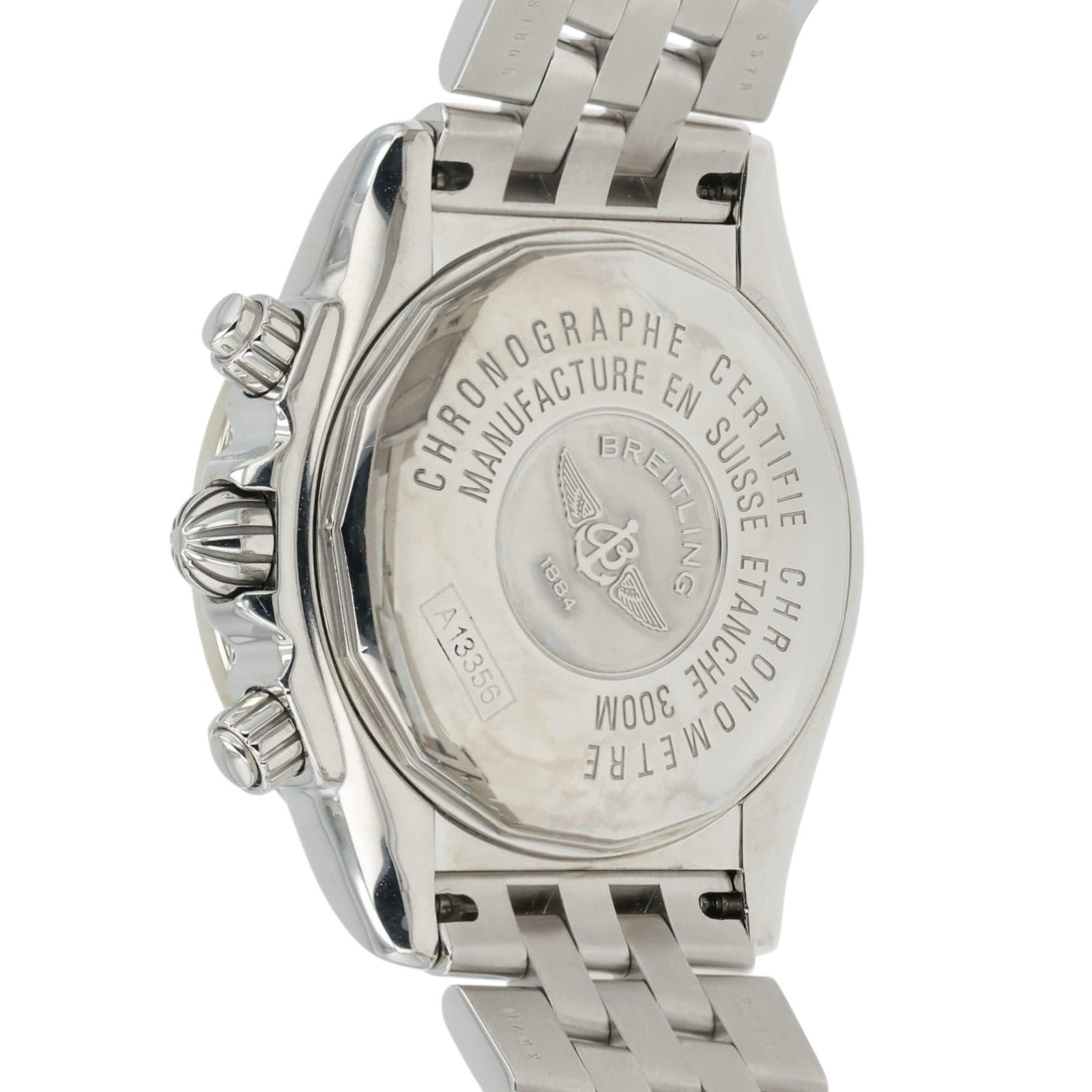 Breitling Chronograph Diamond Bezel Black Dial 44mm Automatic Men’s Watch A13356