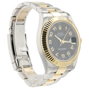 Rolex Datejust Two-Tone Black Dial Gold & Steel 41mm Automatic Mens Watch 116333