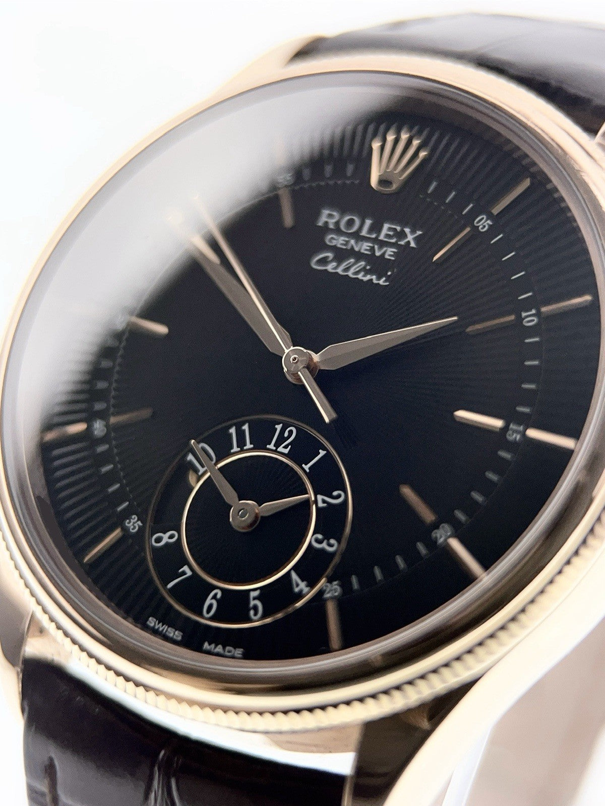 Rose Gold Rolex Cellini Dual Time 50525 | Birmingham Luxury Watches Birmingham, Michigan