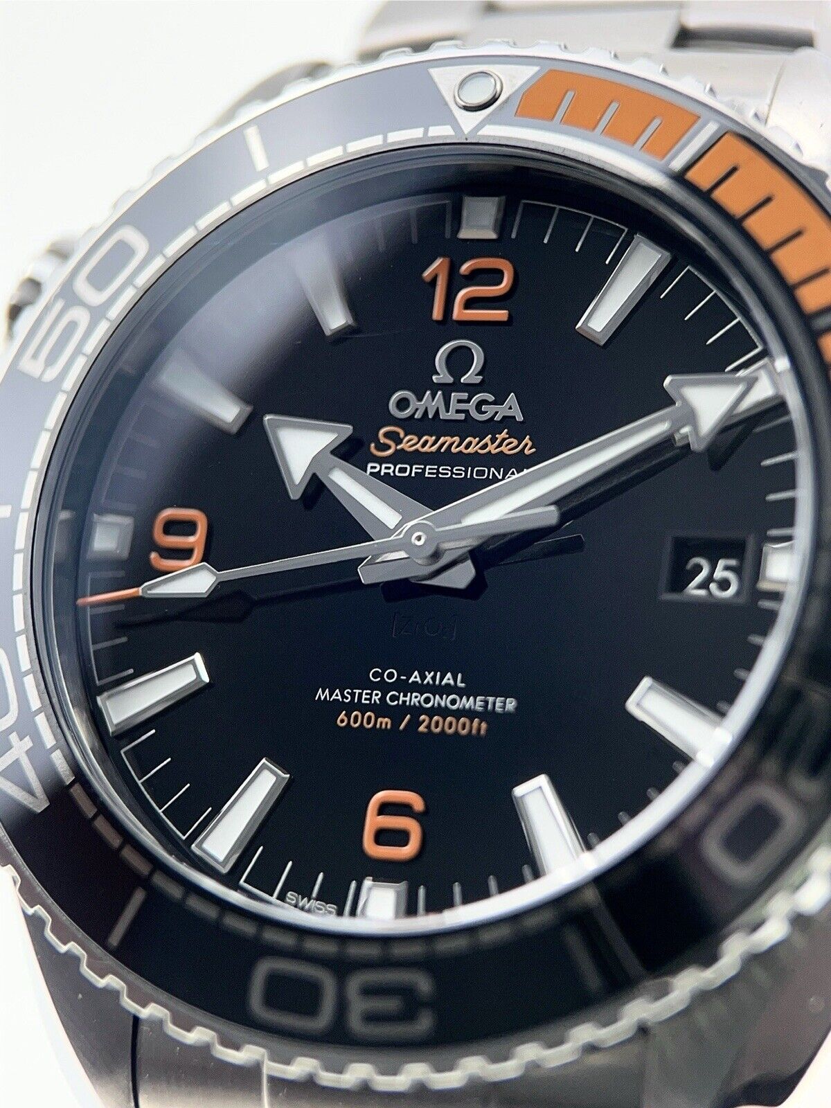 Omega Seamaster Planet Ocean Black Orange Ceramic Watch 215.30.44.21.01.002