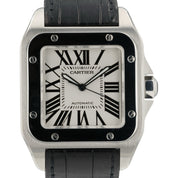 Cartier Santos Silver Dial Stainless Steel 38mm Automatic Men’s Watch W20076X8