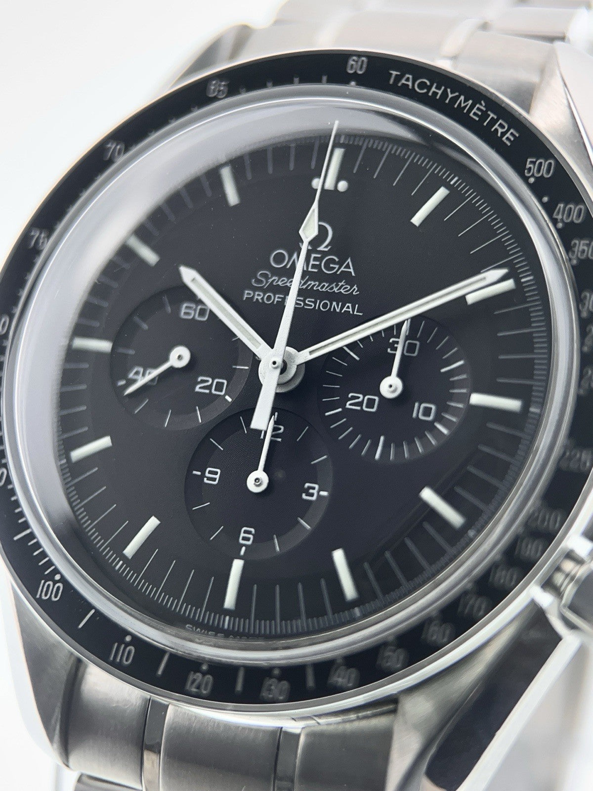 Omega Speedmaster Stainless Steel Black Dial 42mm Manual Wind Mens Watch 3560.50