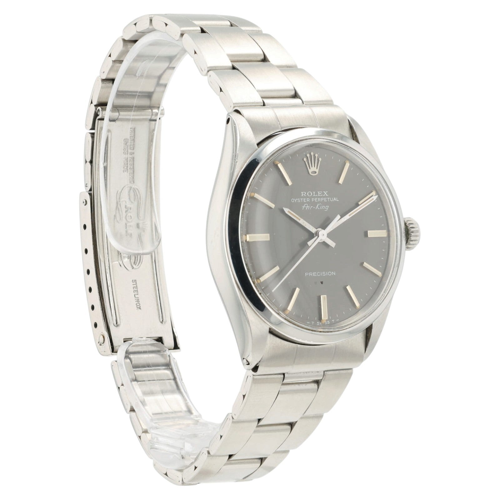 Rolex Air-King Gray Dial Stainless Steel 34mm Automatic Men's Watch 5500