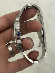 Cartier Santos Silver Color Dial Stainless Steel 39x47mm Automatic Mens WSSA0009