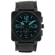 Bell & Ross Chronograph Stainless Steel Black Dial 46mm Automatic Watch BR01-94
