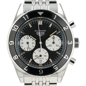 Tag Heuer Autavia Black Dial Stainless Steel 42mm Automatic Mens Watch CBE2110
