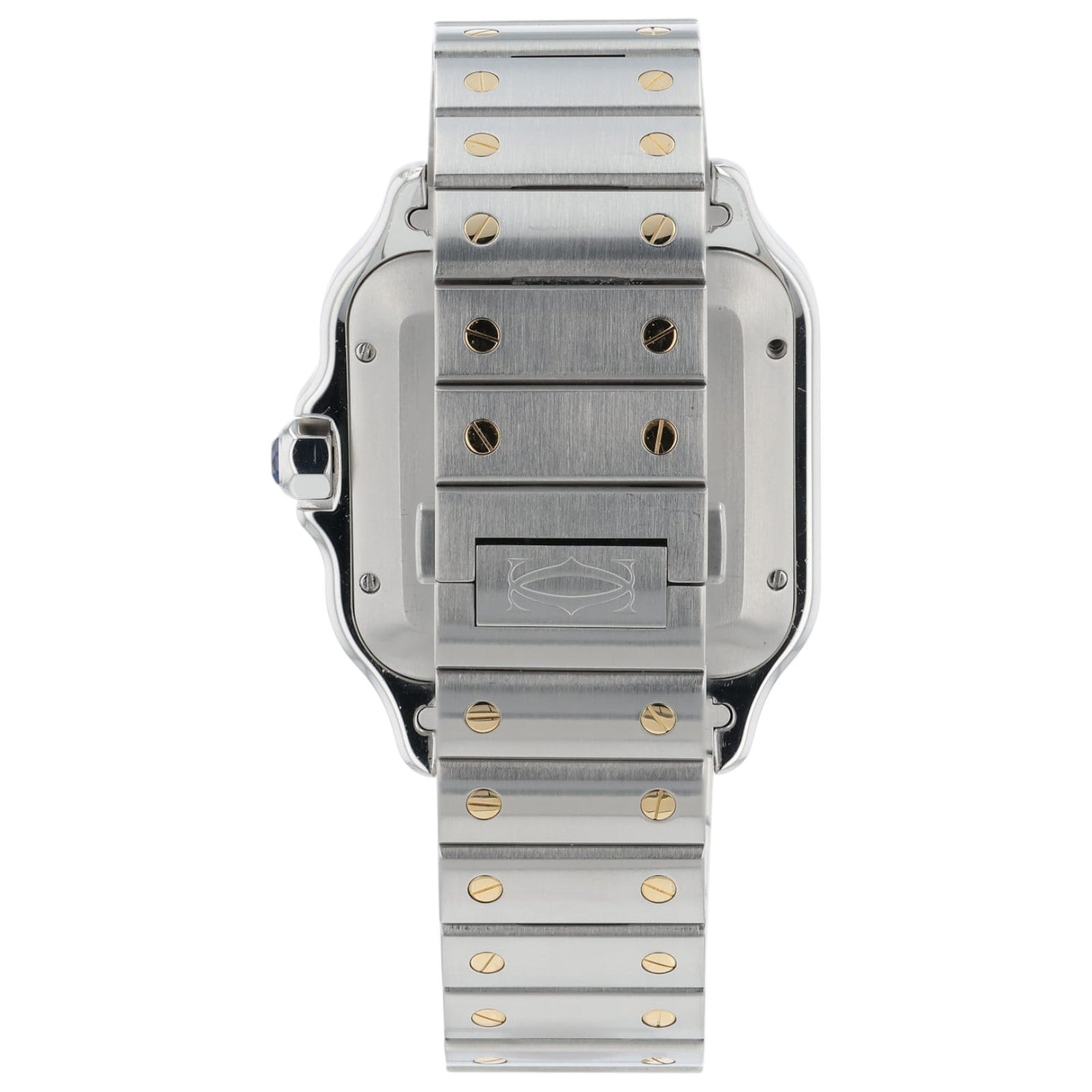 Cartier Santos Silver Dial Steel and 18k Gold 39.8mm Auto Men's Watch W2SA0006