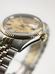 Rolex Datejust Steel & Gold Champagne Dial 36mm Automatic Movement Men’s 16013