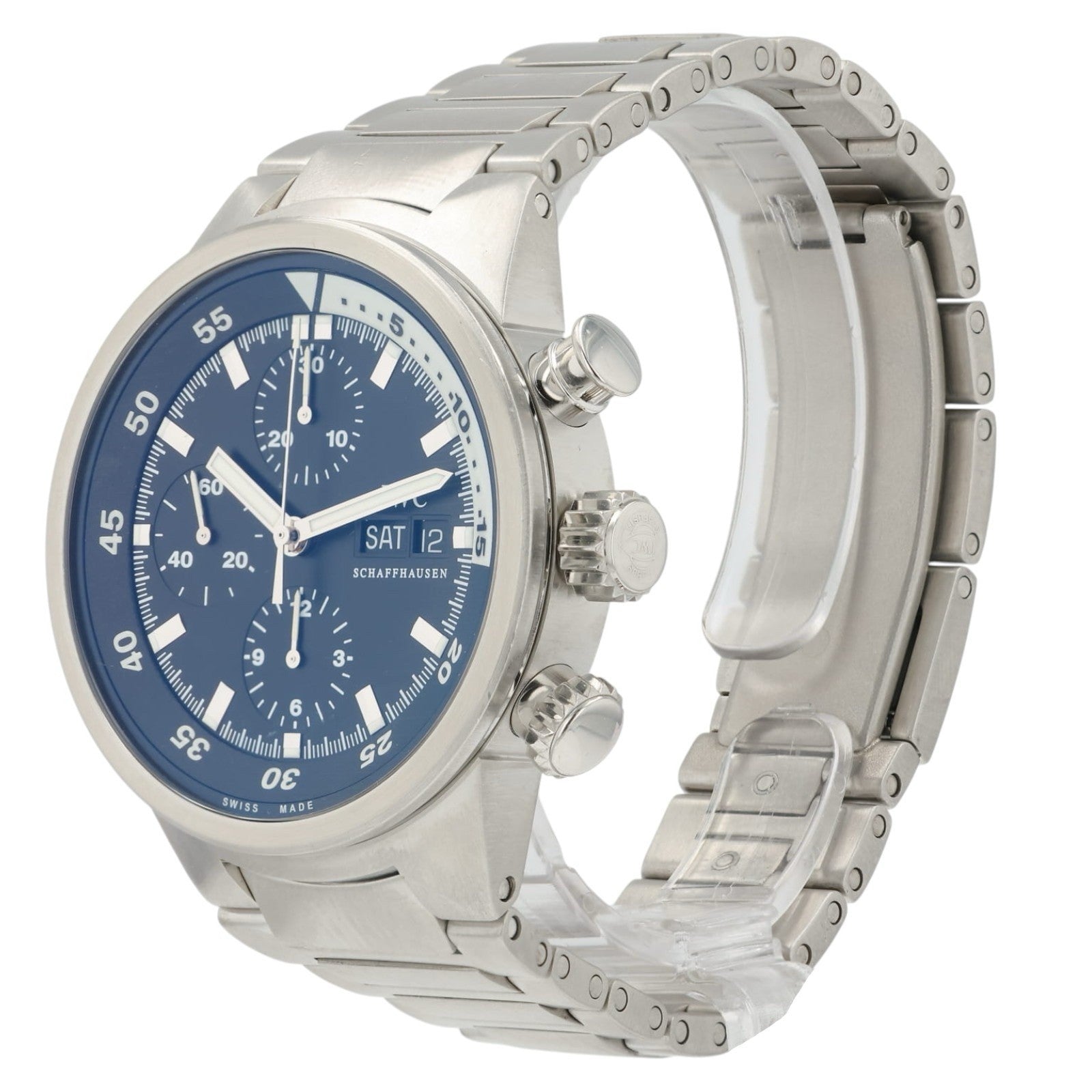 IWC Aquatimer Day Date Black Dial Stainless Steel 42mm Automatic Men’s IW371928