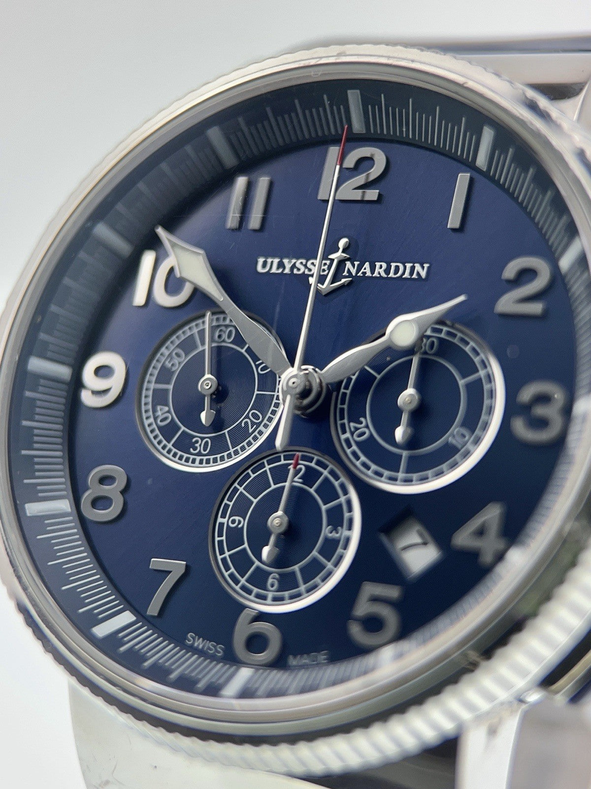 Ulysse Nardin Chronograph Steel Blue Dial 43mm Automatic Men's Watch 1503-150