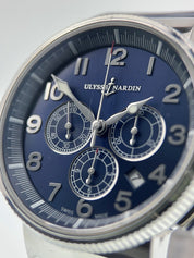 Ulysse Nardin Chronograph Steel Blue Dial 43mm Automatic Men's Watch 1503-150