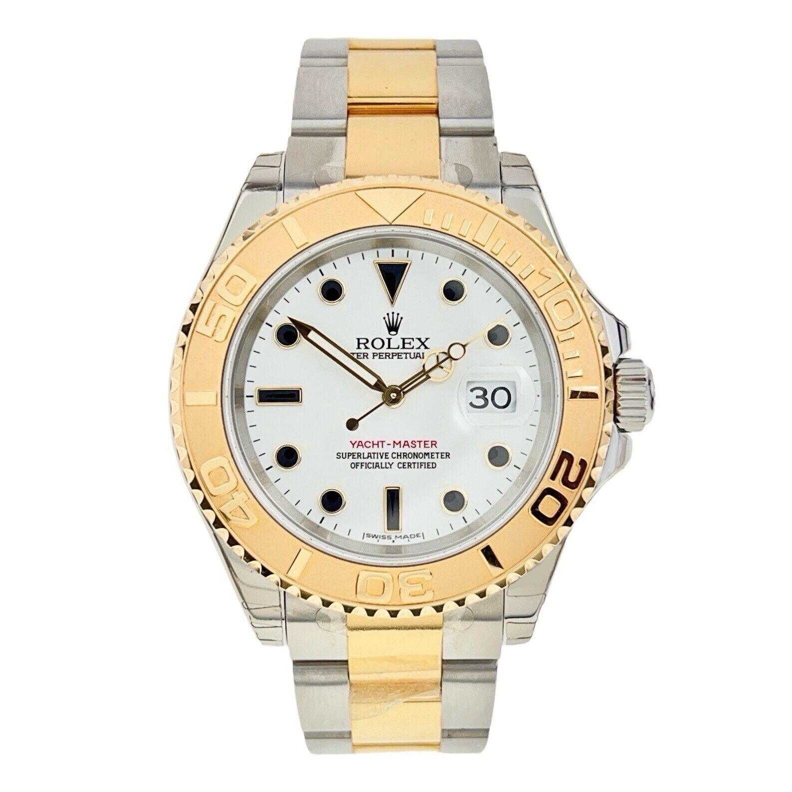 NEW Rolex Yacht-Master Steel & Gold White Dial 40mm Automatic Men’s Watch 16623