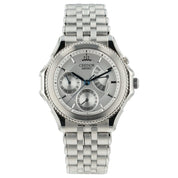 Credor Pacific Retrograde Silver Dial Steel 40mm Automatic Men's Watch GCBG997