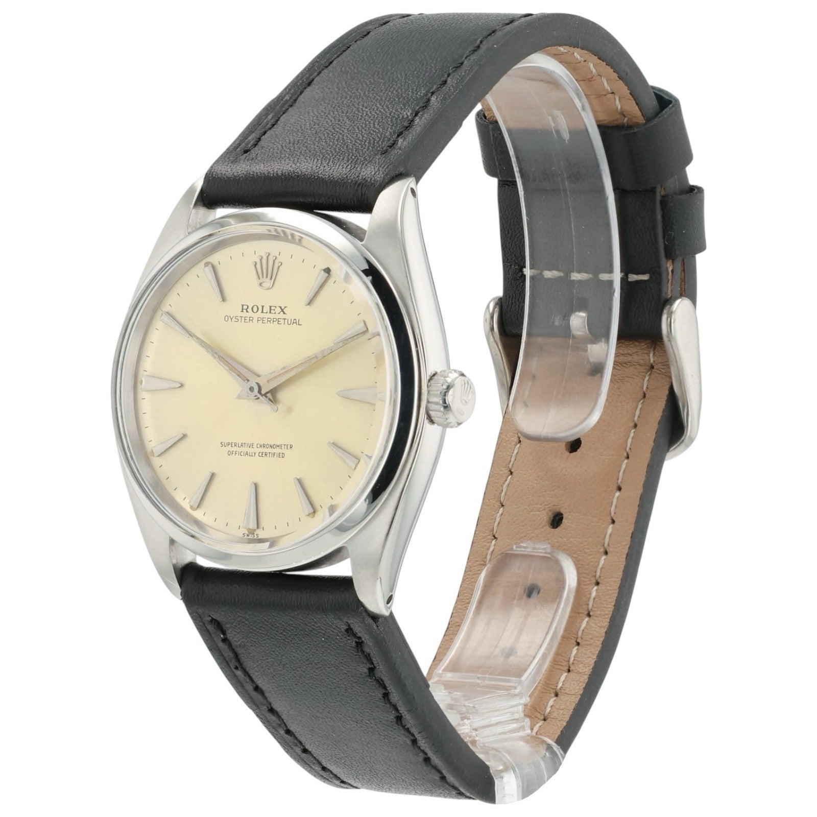 Rolex Oyster Perpetual Champagne Dial Stainless Steel 34mm Automatic Mens 1002