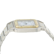 Cartier Santos Galbe White Dial Gold & Steel 41x29mm Automatic Mens Date 2961