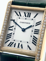 Cartier Tank Solo Gold & Steel Silver Color Dial 27mm Quartz Men's W5200004