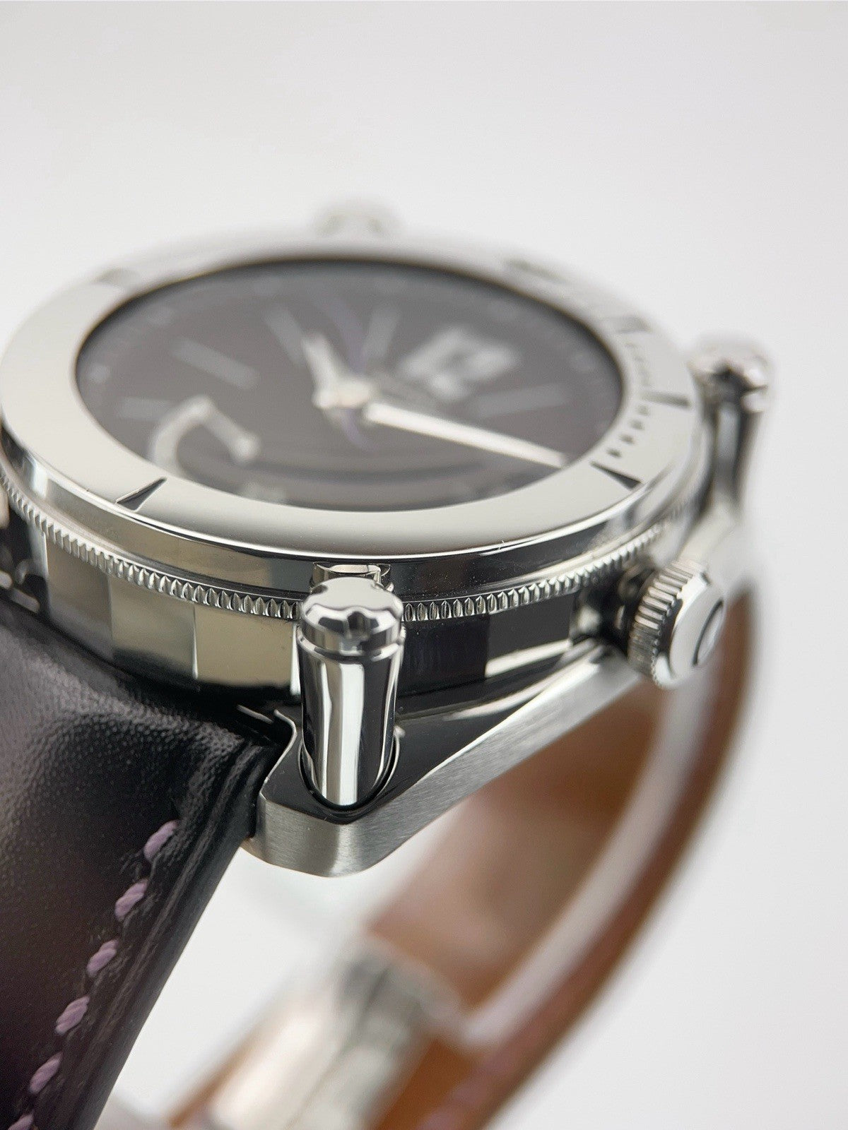 Seiko Galante Stainless Steel Black Dial 44mm Automatic Men's Watch SBLA037