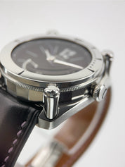 Seiko Galante Stainless Steel Black Dial 44mm Automatic Men's Watch SBLA037