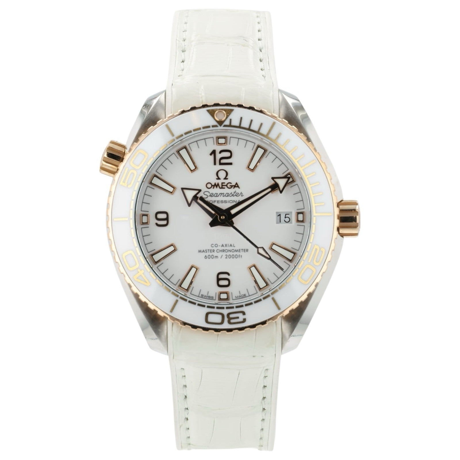 Omega Seamaster White Dial Steel and Gold 39.5mm Automatic 215.23.40.20.04.001