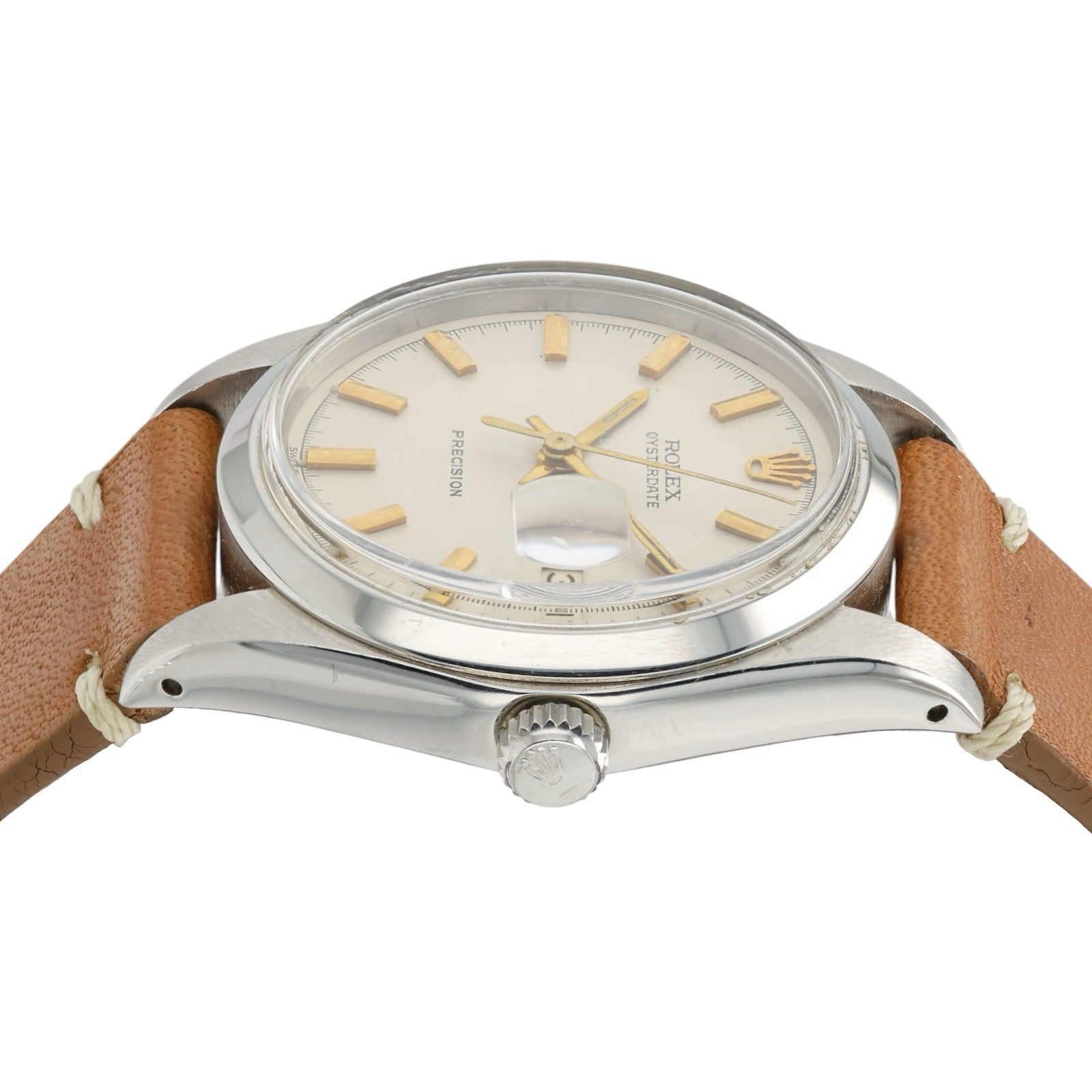 Rolex Oysterdate Silver Dial Stainless Steel 34mm Automatic Unisex Watch 6694