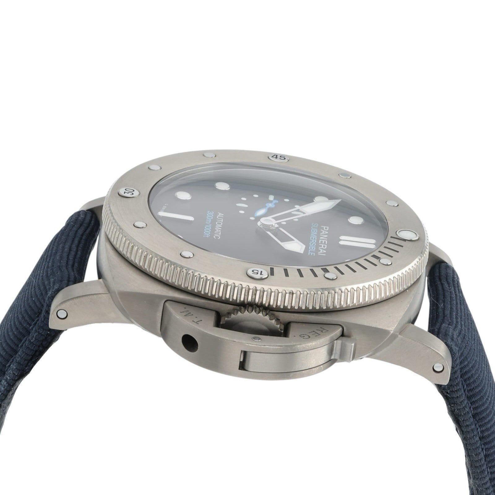 Panerai Submersible Black Dial Titanium 47mm Automatic Movement Mens PAM02305