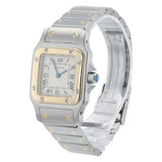 Cartier Santos Gold & Steel Silver Dial 24mm Quartz Women's Watch 1057930
