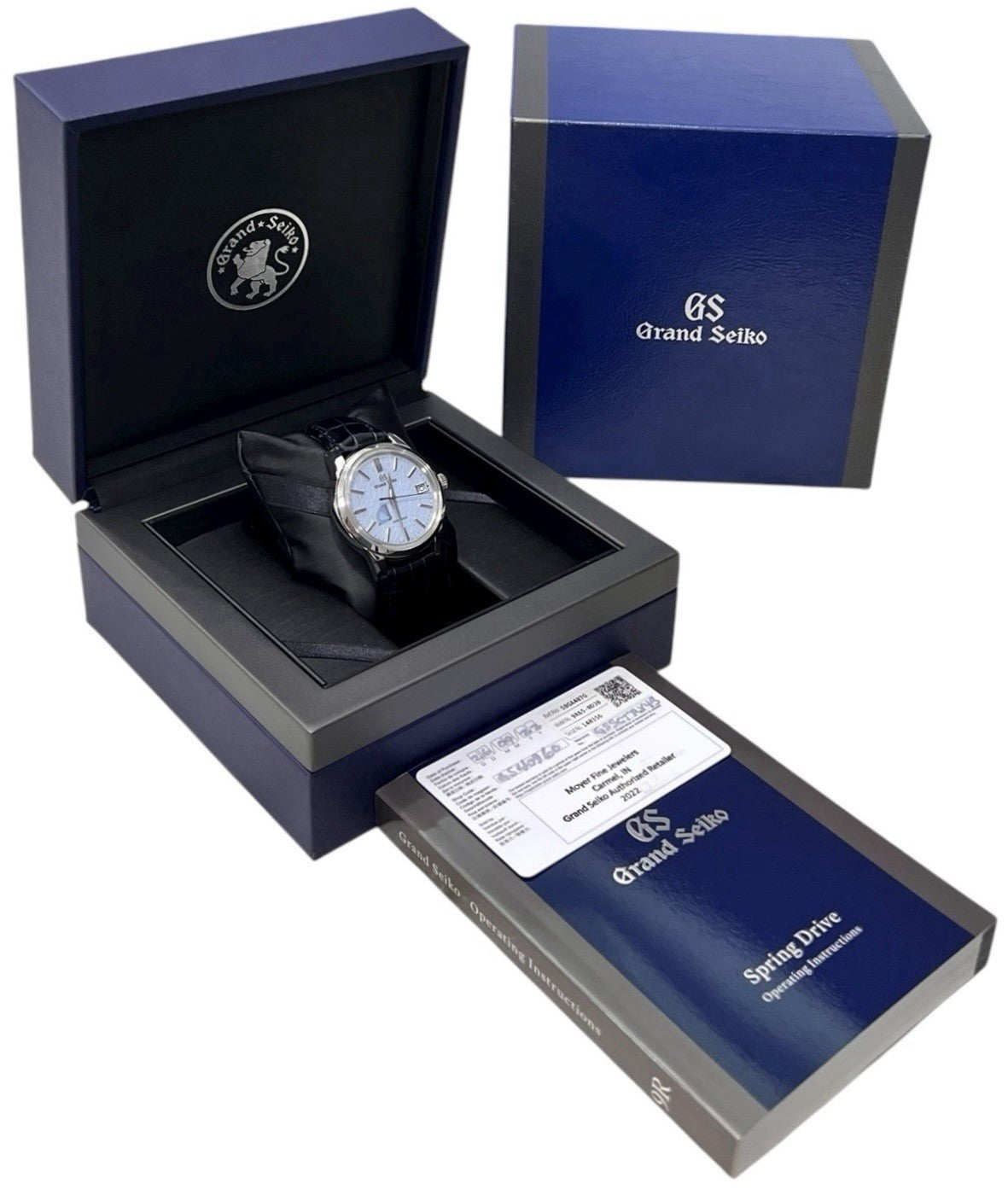Grand Seiko Skyflake Stainless Steel Blue Dial 40mm Automatic Mens Watch SBGA407