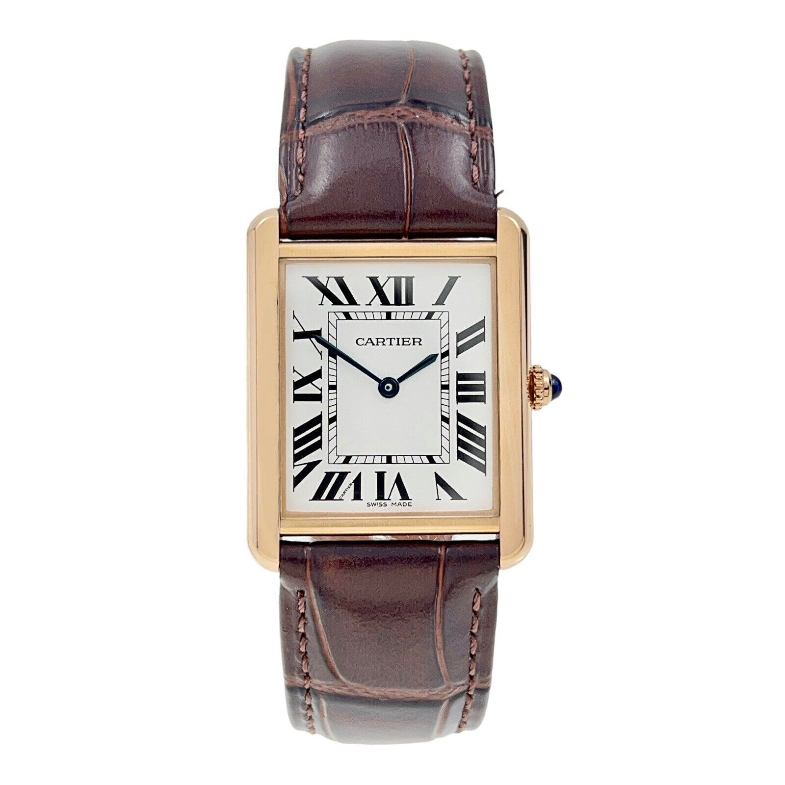 Cartier Tank Solo 18k Rose Gold And Steel Men’s Quartz Watch 3167