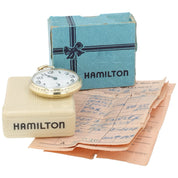 Hamilton Railroad White Dial 14k Solid Gold 51.3mm Wind Up Movement 992B