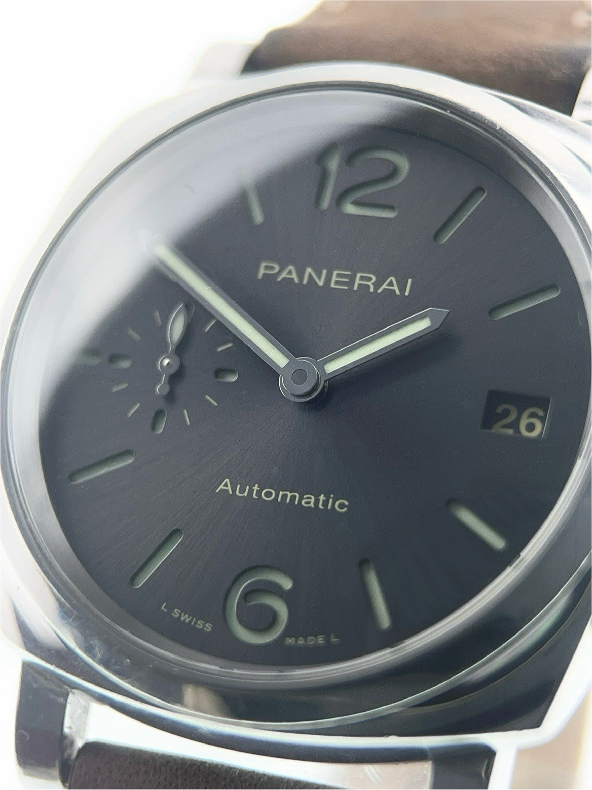 Panerai Luminor Due Stainless Steel Grey Dial 38mm Automatic Mens Watch PAM00755