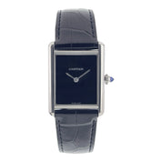 Cartier Tank Must Steel Black Dial 25mm Quartz Movement Unisex Watch WSTA0072
