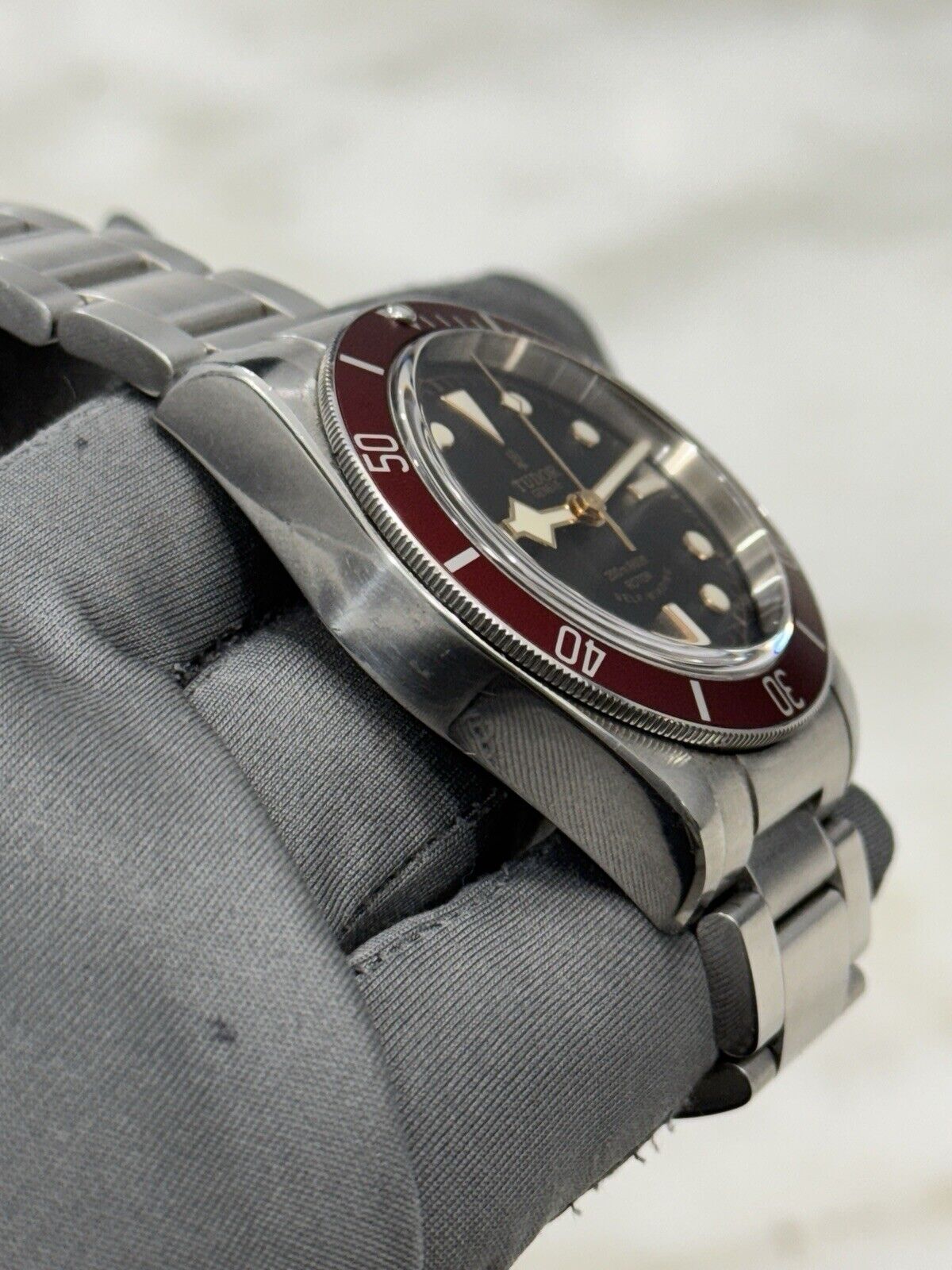 2014 Tudor Black Bay Smiley Stainless Steel Red 41mm Automatic Watch 79220R