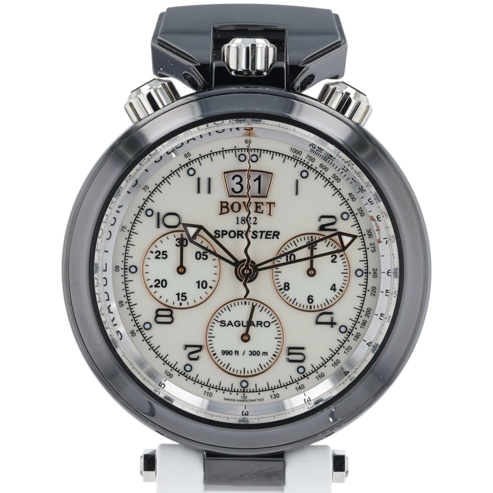 NEW 2025 Bovet Sportster Stainless Steel White Dial 46mm Automatic Watch SP0486