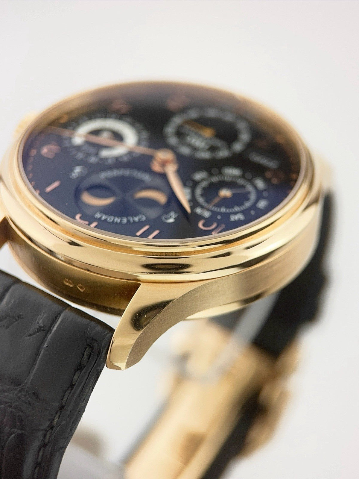 IWC Perpetual Calendar 18k Rose Gold Black Dial 44mm Automatic Watch IW502103
