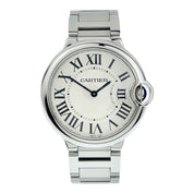 Cartier Ballon Bleu Stainless Steel Silver Dial 36mm Quartz Men’s Watch W69011Z4