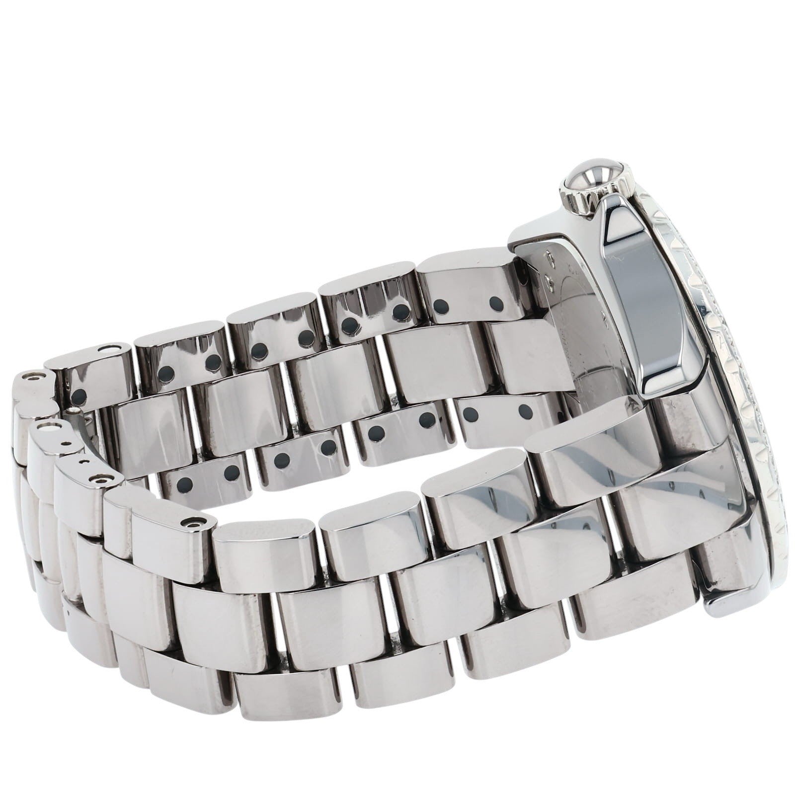 Chanel J12 Grey Ceramic Titanium 38mm Automatic Women's Watch Diamonds H2566