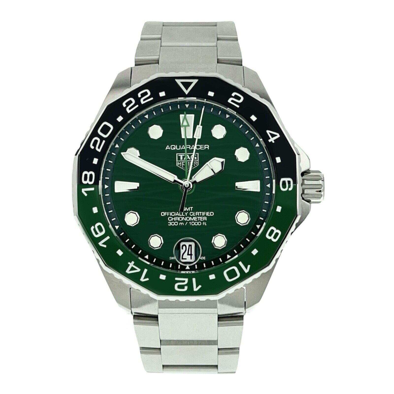 Tag Heuer Aquaracer Stainless Steel Green Dial 42mm Automatic Mens Watch WBP5115