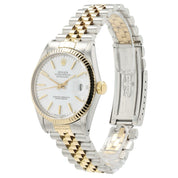 Rolex Two Tone Datejust White Dial Gold & Steel 36mm Automatic Men’s Watch 16013