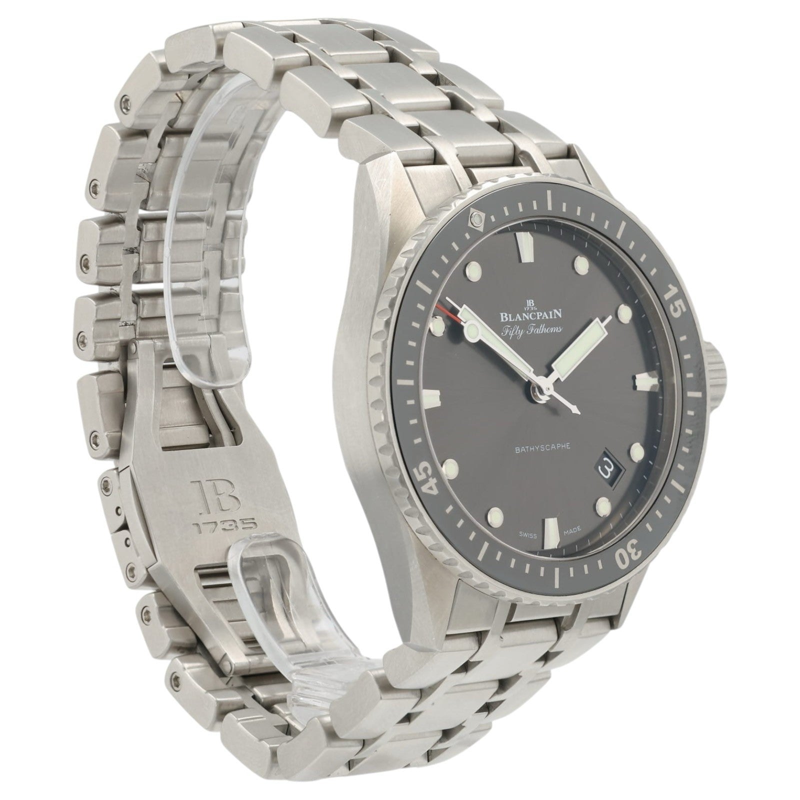 Blancpain Fifty Fathoms Gray Dial Steel 43mm Automatic Men’s Watch 5000-1110-70B