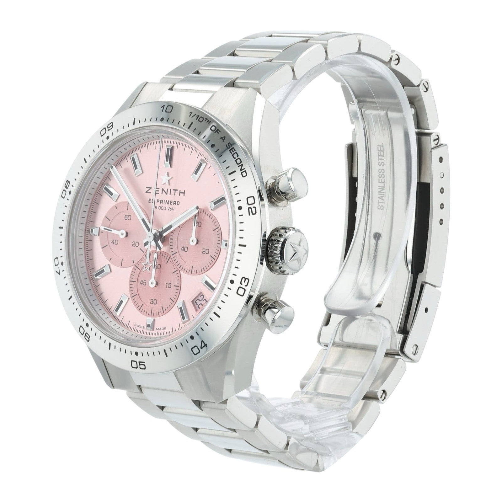 Zenith Chronomaster Sport Pink Dial Steel 41mm Automatic Mens Watch 03.3109.3600