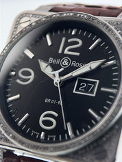 Bell & Ross BR01 Stainless Steel Black Dial 46mm Automatic Men’s Watch BR01-96