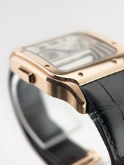 Cartier Santos 18k Rose Gold Silver Dial 43.3mm Automatic Men’s Watch WGSA0017