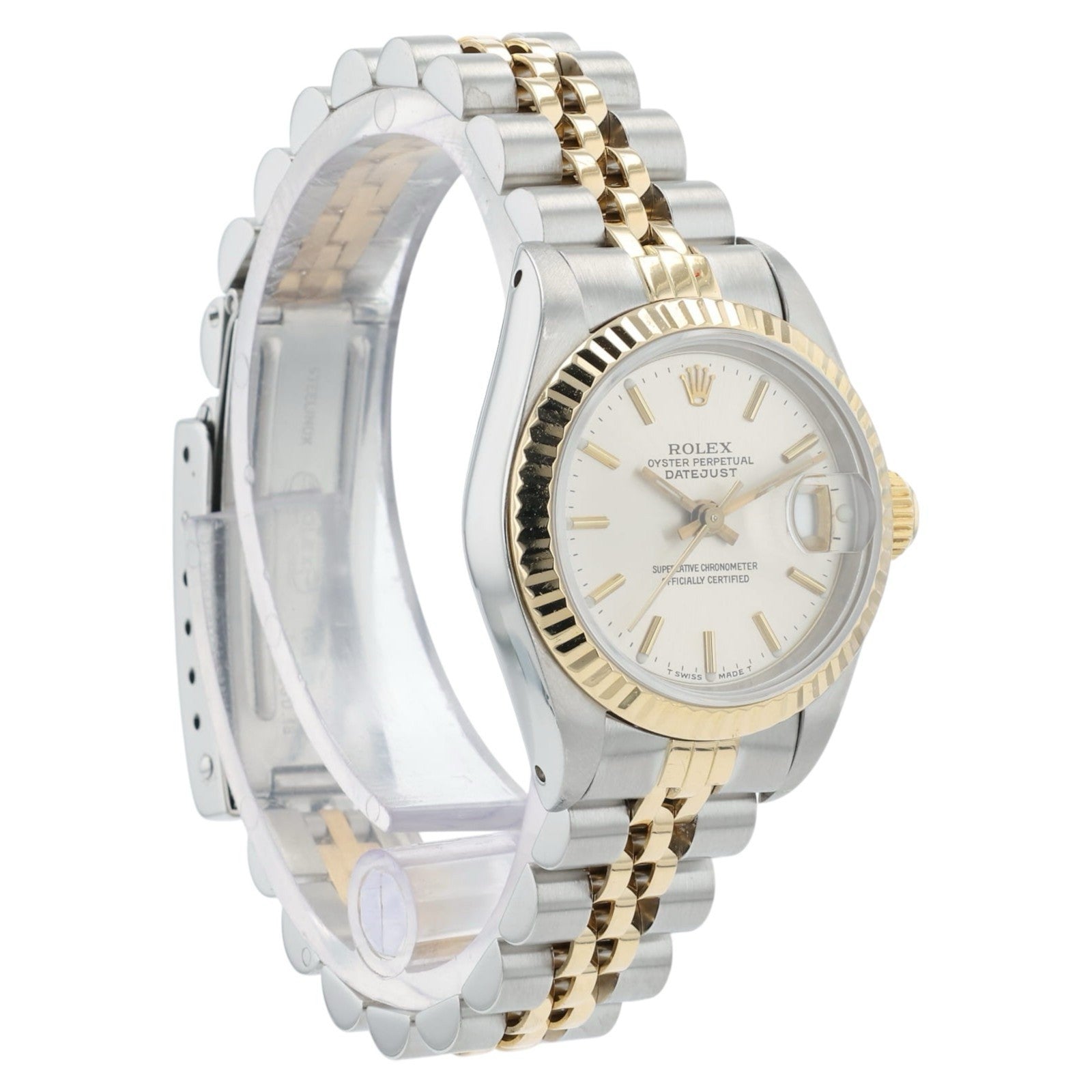 Rolex Ladies Datejust Silver Dial Gold & Steel 26mm Automatic Womens Watch 69173
