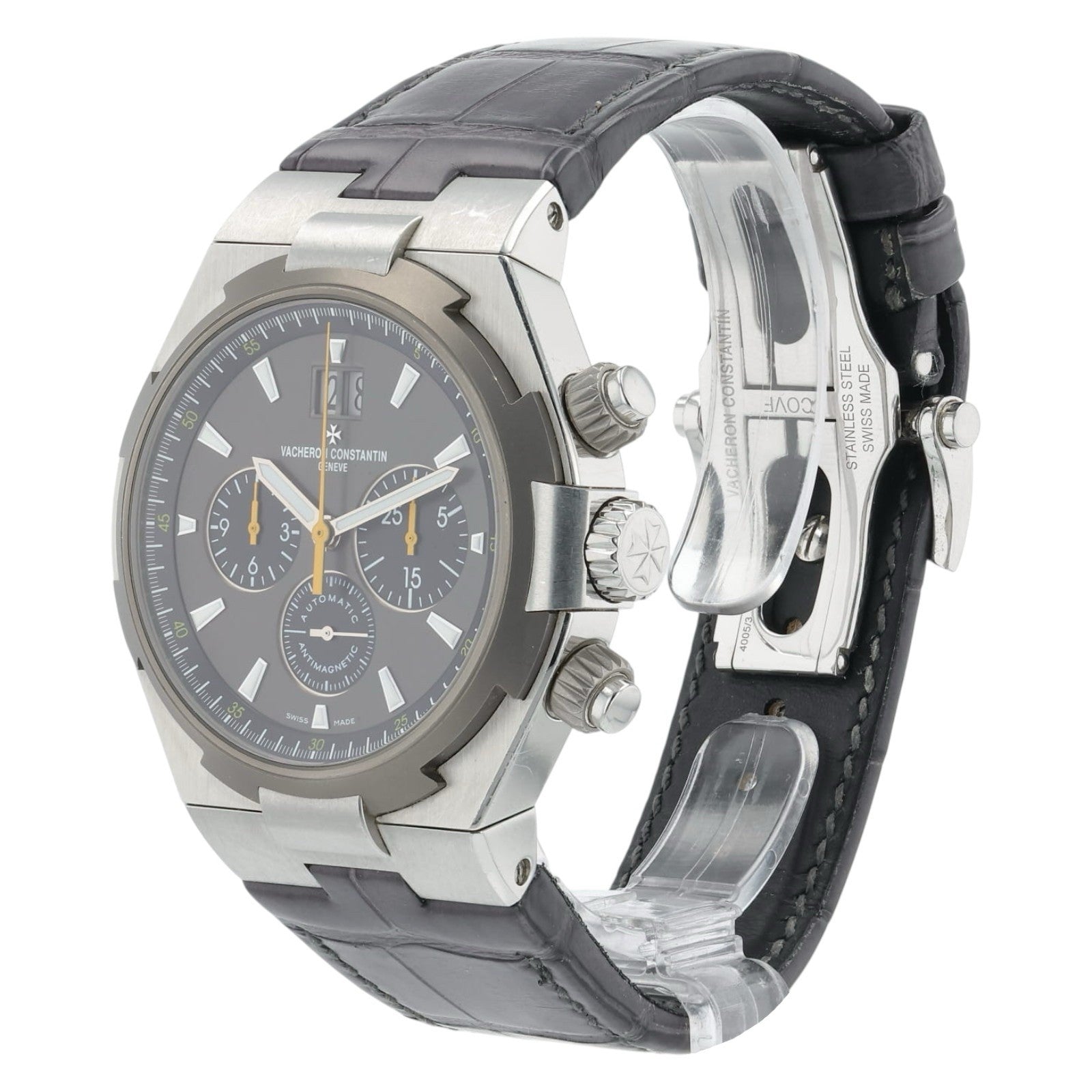 Vacheron Constantin Overseas Grey Dial Steel 42mm Automatic Mens Watch 49150