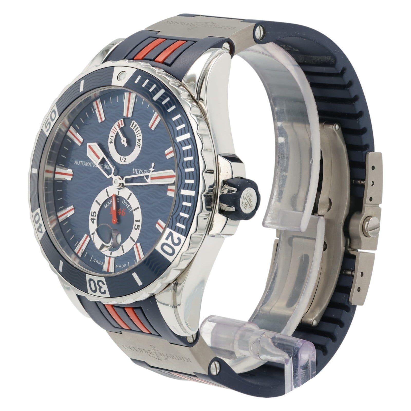 Ulysse Nardine Marine Diver Blue Dial Stainelss Steel 44mm Automatic Mens 263-10