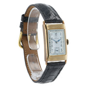 Omega T17 Light Blue Color Dial 9k Gold 20mm Manual Wind Unisex Watch